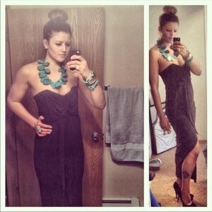 Foley + Corina Long Matte Jersey Bow Dress